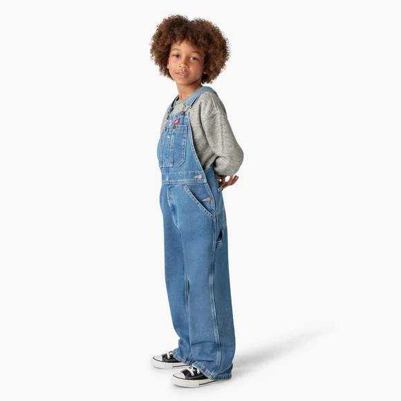 Dickies Kids Denim Overalls, M (10/12), MSRP $40 - Picture 3 of 13